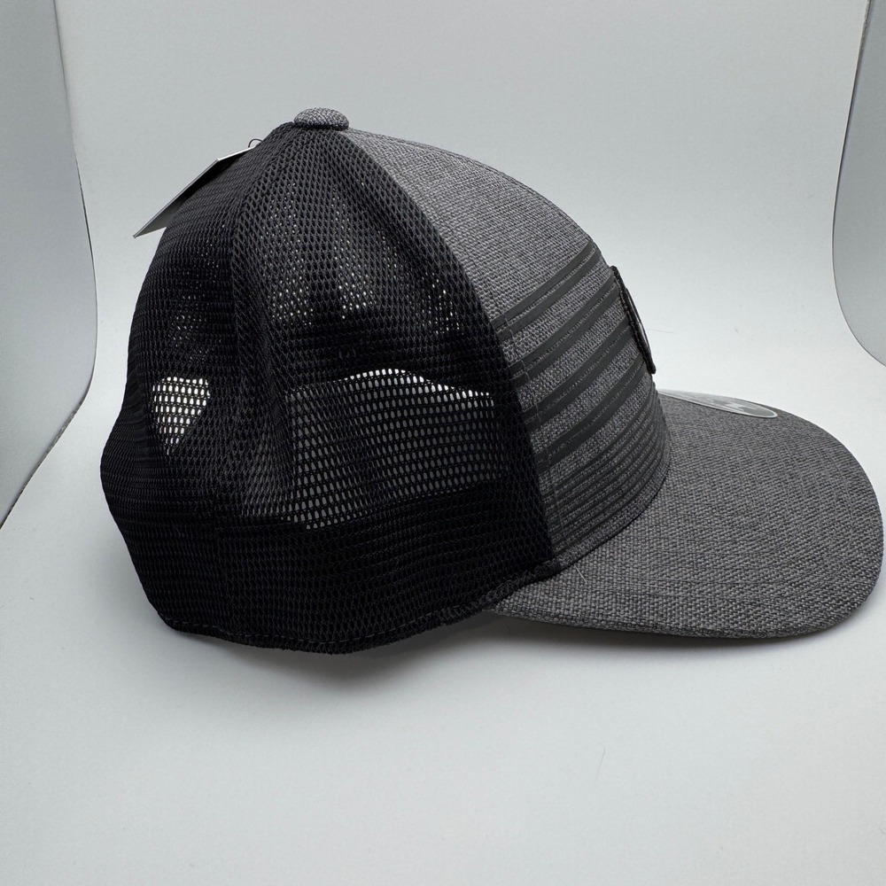 Black Clover Hat Live Lucky Charcoal Black Band of Brothers ADJ Mesh Trucker Cap - Picture 12 of 13
